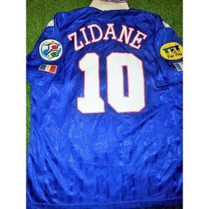 Zidane France Adidas 1996 EURO Soccer Jersey XL